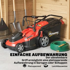 Elektromos fűnyíró 800 W-os, 40 cm-es vágásszélességgel, 45 literes fűgyűjtővel