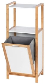 Fehér-natúr színű bambusz fürdőszobai polcos állvány 40x95 cm Finja – Wenko