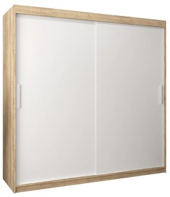 Ruhásszekrény 200 cm Toki (szonoma tölgy + matt fehér). 1064856
