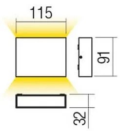 Redo 90375 - LED kültéri fali lámpatest KAMAL LED/6W/230V 3000K IP54 fehér
