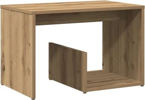 vidaXL Oldalasztal Artisan tölgy 59x36x38 cm Gépelt fa