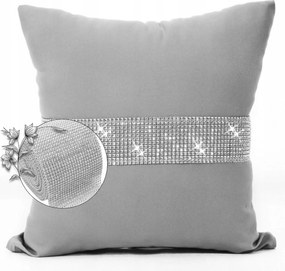 Cirkóniás díszpárnahuzat, sima, 40x40 cm Gyémánt hatású párnahuzat cirkónia kövekkel, többféle színben
