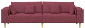 Szövet kanapé párnával Bordó 208 cm szövet