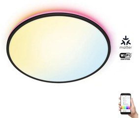 WiZ - LED RGBW Dimmelhető mennyezeti lámpa RUNE LED/21W/230V fekete Wi-Fi