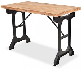 Étkezőasztal tömör fenyő asztallappal 122 x 65 x 82 cm