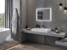 Mexen Zusa 80 x 60 cm-es fürdőszobai megvilágított tükör, LED 6000K, páramentes - 9808-080-060-611-00