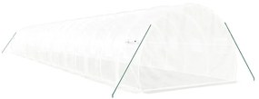 fehér acélvázas melegház 54 m² 18 x 3 x 2 m
