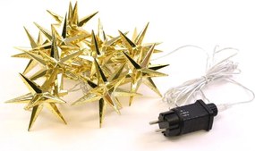 LED fénylánc 10 LED csillagok 12 cm meleg fehér