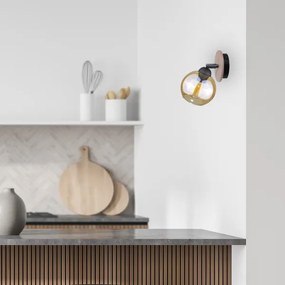 Fali spotlámpa THEA WOOD 1xE27/60W/230V