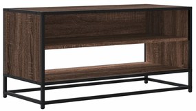 barna tölgy színű szerelt fa és fém TV-szekrény 91x40x46 cm