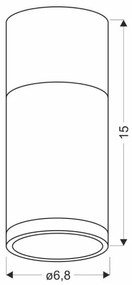 Mennyezeti lámpa TUBA GU10/15W/230V