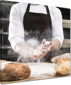 Vászonkép 50x50 Pék liszt kenyér