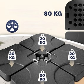 Deuba Súly készlet napernyőhöz 4 db - antracit