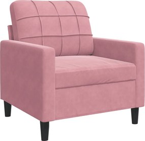 vidaXL rózsaszín bársony kanapéfotel 60 cm