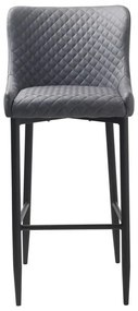 Szürke bőrutánzat bárszék (ülésmagasság 77 cm) Ottowa – Unique Furniture