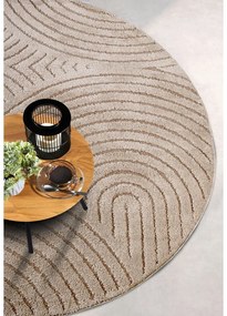 Szürkésbarna kerek szőnyeg ø 200 cm Panglao New York Taupe – Elle Decoration