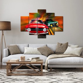 Kép - Retro versenyautók (150x105 cm)