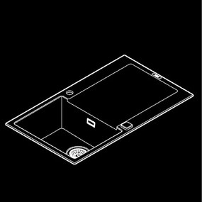 GROHE 31644AP0 - K500 konyhai mosogató 860 × 500 mm gránit/fekete