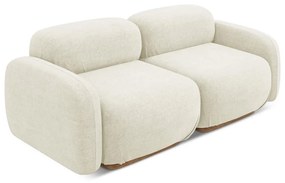 Krémszínű buklé moduláris kanapé 190 cm Ailani – Makamii