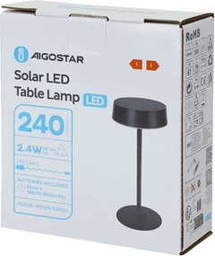 Aigostar - LED napelemes lámpa LED/2,4W/5V IP44
