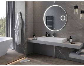 Mexen Ella, LED fürdoszobai tükör háttérvilágítással és kozmetikai tükörrel 100x100 cm, 6000K, páramentesíto, 9811-100-100-611-00