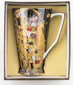 Porcelán bögre többszínű 15,5x13x9,5cm Klimt: A csók