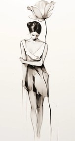 Poszter 50x100cm Magányos virágos múzsa