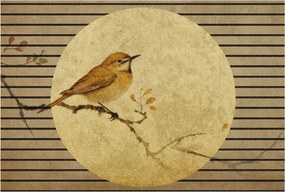 Flizelin tapéta Divatos 3D fali ragasztó Madár harmónia 104x70 ragasztó