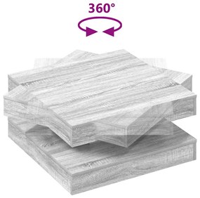 szürke sonoma dohányzóasztal 360 fokban forgatható 70x70x34,5cm