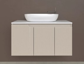 Piramida EURIDIKA fali fürdőszobabútor - mosdópult mosdó nélkül -3 ajtós - PINO BÉZS - 100x48x53 cm