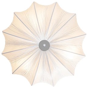 Design mennyezeti lámpa fehér selyemmel 52 cm 3-lámpás - Plu