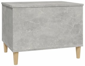 betonszürke szerelt fa dohányzóasztal 60 x 44,5 x 45 cm