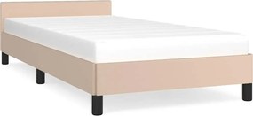 vidaXL kávészínű ágykeret fejtámlával matrac nélkül 80 x 200 cm