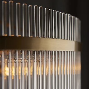 Endon 112574 - Láncos csillár MARIETTA GRAND 7xE14/7W/230V sárgaréz/átlátszó