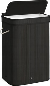 Bambusz Szennyestartó Kosár Játékok Tartály Fedéllel 80l