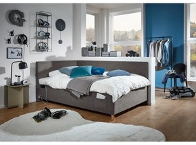 Antracitszürke ágyneműtartós sarok gyerekágy 90x200 cm Cool – Meise Möbel