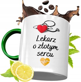 Zöld Bögre Orvosnak Ajándékba, fényképes nyomattal