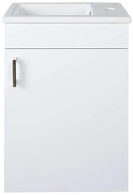VivaStyle NIKA - fali függesztett - fürdőszobabútor CeraStyle 71100 mosdóval - JOBBOS - 42 x 24 cm