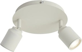 Modern, beépíthető spotlámpa bézs színben, 2 égős, IP44 - Ducha