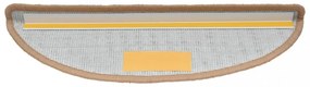 15 db bézs lépcsőszőnyeg 56 x 17 x 3 cm