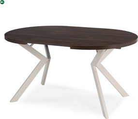 LUGO bővíthető étkezőasztal 90–190 cm, dió/kasmír