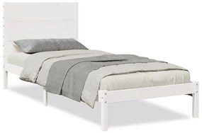 fehér tömör fa extra hosszú ágykeret matrac nélkül 100 x 220 cm