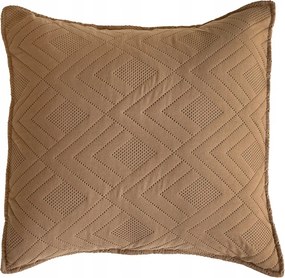 Dekoratív párnahuzat Avila 70x80 steppelt geometrikus mintás barna