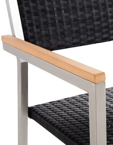 Szék szett 2db Grosso (fekete) (rattan). 1011517