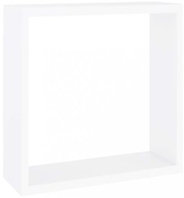 3 db fehér MDF fali kockapolc