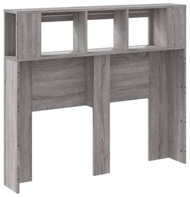 szürke sonoma szerelt fa LED-es fejtámla 120 x 18,5 x 103,5 cm