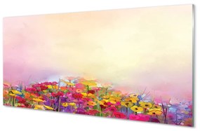 Akrilkép A fényképek virágok ég 125x50 cm