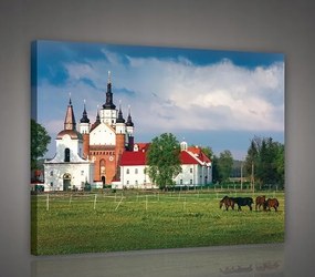 Vászonkép falikép város utca híd 100x75