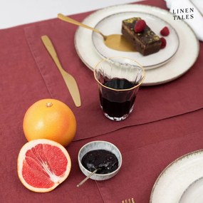 Len asztalterítő 140x140 cm Marsala – Linen Tales