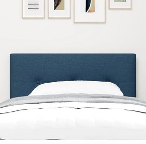 LED Fejtámla Gombos Kárpitozott Kék 100 cm Szövet